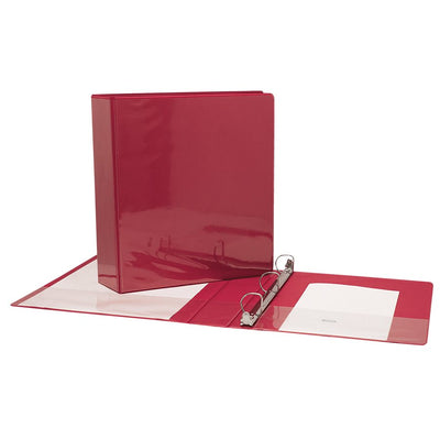 BINDER 2"D-RING VINYL L-RED (GCICV20RD)