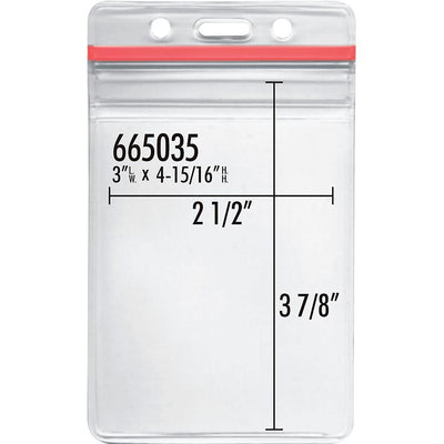 BADGE HOLDER ZIP 2-5/8X3-7/8" (NVX429704)