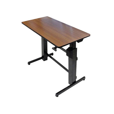 Ergotron WorkFit-D, Sit-Stand Desk (Walnut Surface) (ERG24-271-927)