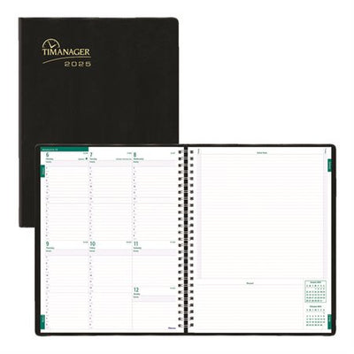 Blueline Timanager Weekly Planner, 11" x 8-1/2" , English, Black (BLIC5933-81T)