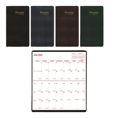 Brownline 18-Month Pocket Planner, 6-1/2" x 3-1/2" , English, Assorted Colours (BLICA12AST)