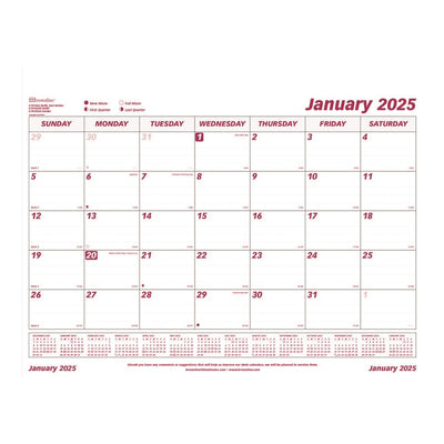 Brownline Monthly Desk Pad Calendar Refill, 23-1/2" x 18-1/4" , English (BLIC191924R)