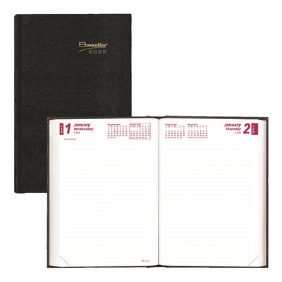 Brownline Daily Planner, 7-1/2" x 5" , English (BLICB387-BK)