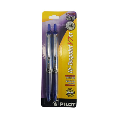 Pilot Hi-Tecpoint V7 RT - Liquid Ink Rollerball pen - Blue - Medium Tip (PILVRT7L2)