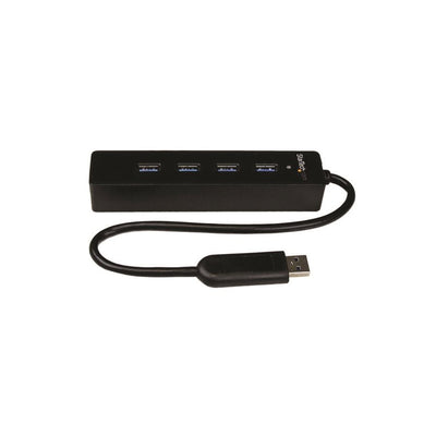 StarTech.com 4 Port Portable SuperSpeed USB 3.0 Hub with Built-in Cable - 5Gbps (STCST4300PBU3)