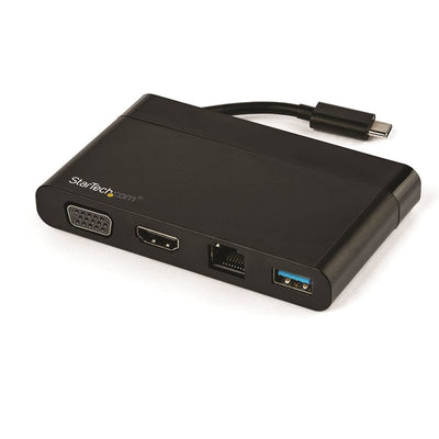 StarTech.com USB C Multiport Adapter with HDMI, VGA, Gb Ethernet & USB - USB C to 4K HDMI or 1080p VGA Adapter Mini Dock Hub - Travel Dock (STCDKT30CHVCM)