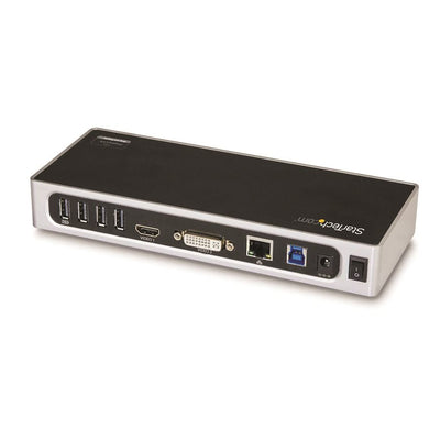 StarTech.com USB 3.0 Docking Station - Dual Monitor Laptop Dock with HDMI & DVI/VGA - 6x USB Type-A Hub, GbE - Universal Windows & Mac (STCDK30ADD)