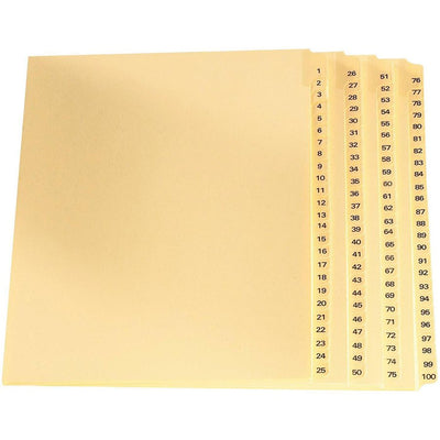 INDEX LEGAL LTR BUFF #1-100 (ESSL213-100)