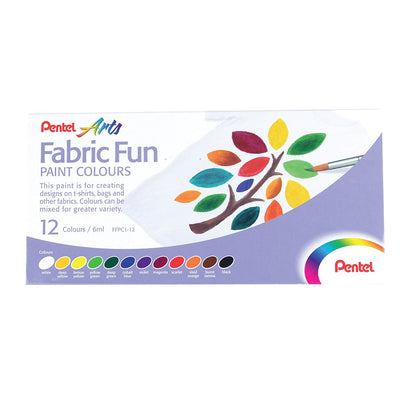 PAINT FABRIC FUN 12 COLORS (PENFFPC1-12)