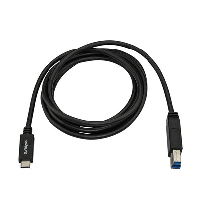 StarTech.com 2m 6 ft USB C to USB B Printer Cable - M/M - USB 3.0 (5Gbps) USB B Cable - USB C to USB B Cable - USB Type C to Type B Cable (STCUSB315CB2M)