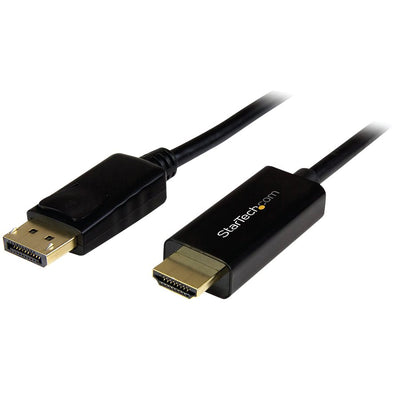 StarTech.com 6ft (2m) DisplayPort to HDMI Cable, 4K 30Hz Video, DP 1.2 to HDMI Adapter Cable Converter for HDMI Monitor/Display, Passive (STCDP2HDMM2MB)
