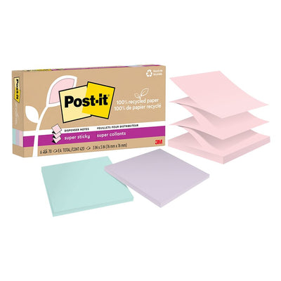 POST-IT RECY.POP-UP 3X3 PASTEL (MMM833048)