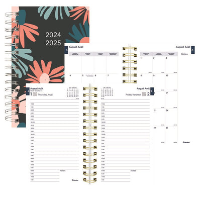 AGENDA ACA.DAILY FLOWERS NAVY (BLICA214BPG02)
