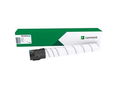 Lexmark 76C00C0 Cyan Toner Cartridge For use in CS/CX921,923,CX922,924 Estimated yield 11.5K (LEX76C00C0)