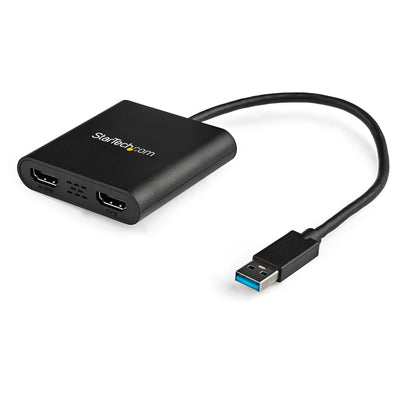 StarTech.com USB 3.0 to Dual HDMI Adapter, USB to 2x HDMI Monitor Converter for Windows (no support for macOS/ChromeOS/Linux) - TAA (STCUSB32HD2)