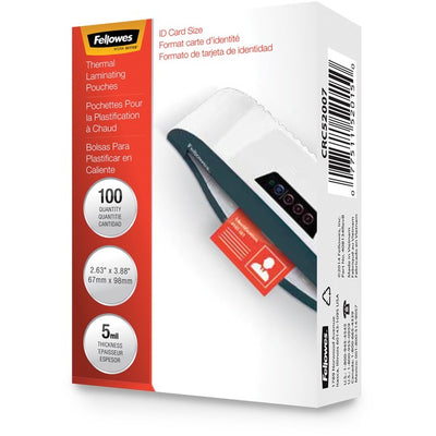 Fellowes Glossy Pouches - ID Tag not punched, 5 mil, 100 pack (FEL52015)