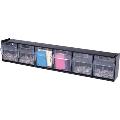 Deflecto Tilt Bin Interlocking Multi-Bin Storage Organizer (DEF20604OP)