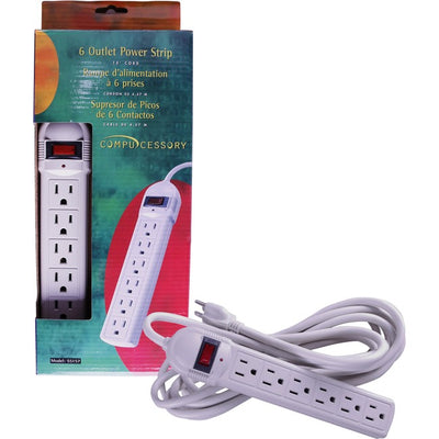 Compucessory 6-Outlet Power Strips (CCS55157)