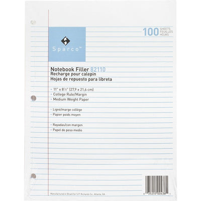 Sparco Notebook Filler Paper - Letter (SPR82110)