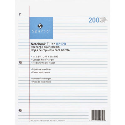 Sparco Notebook Filler Paper - Letter (SPR82120)