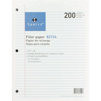 Sparco 3-hole Punched Filler Paper (SPR82124)