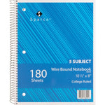 Sparco Wirebound College Ruled Notebooks (SPR83255)