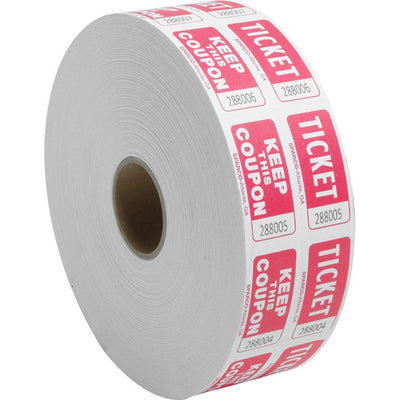 TKT DBL W/COUPON 2000/ROLL*RED (SPR99220)