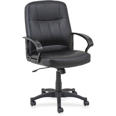 CHAIR EXEC M/BACK LEATHR*BLACK (LLR60121)