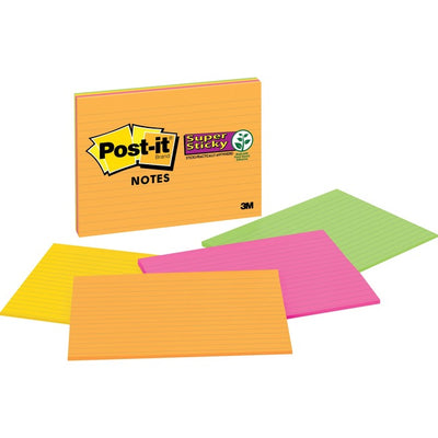 Post-it&reg; Super Sticky Lined Meeting Notepads (MMM6845-SSPL)