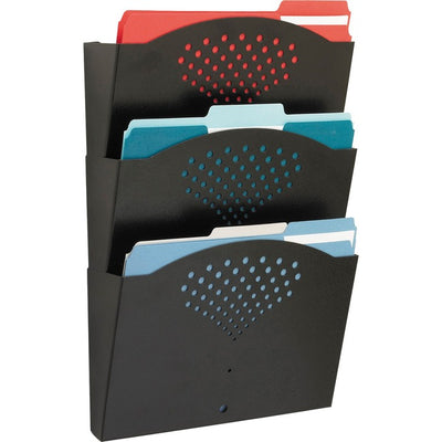 Safco Triple Letter-Size Steel Wall Pockets (SAF3172BL)