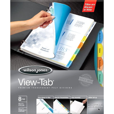 Wilson Jones View-Tab 8-Tab Transparent Dividers (WLJ55067)