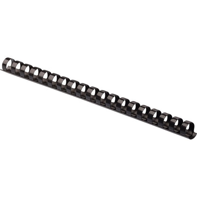 Fellowes Plastic Binding Combs - Black, 1/2" Diameter (FEL52326)