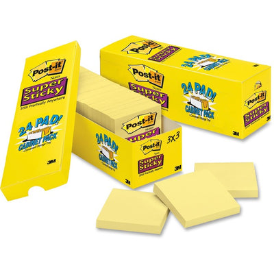 Post-it&reg; Super Sticky Notes (MMM654-24SSCP)