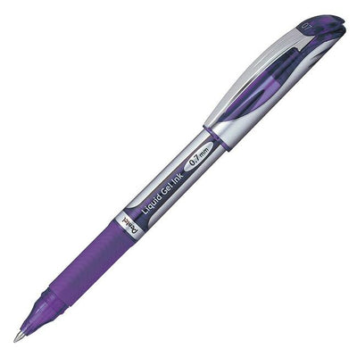 EnerGel Liquid Gel Pen, (0.7mm) Metal Tip, Capped, Violet Ink (PENBL57-V)