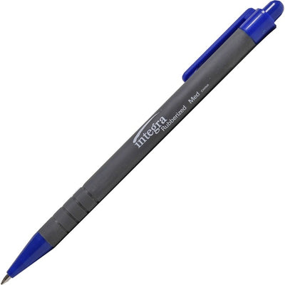 Integra Rubber Barrel Retractable Ballpoint Pens (ITA30032)