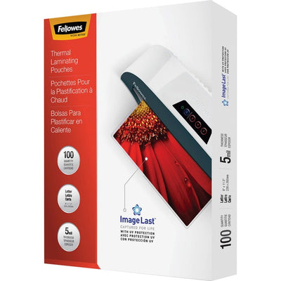 Fellowes Thermal Laminating Pouches - ImageLast&trade;, Jam Free, Letter, 5 mil, 100 pack (FEL52040)