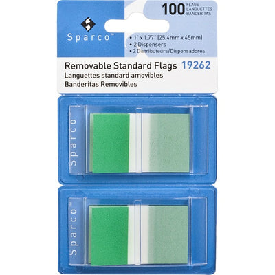 FLAG REMOVABLE 1" GREEN*100/PK (SPR19262)
