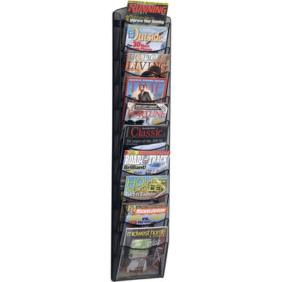 Safco 10-pocket Onyx Mesh Literature Rack (SAF5579BL)