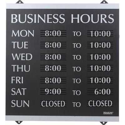 HeadLine Century Business Hours Sign (USS4247)