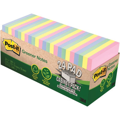 Post-it&reg; Greener Notes Cabinet Pack - Sweet Sprinkles Color Collection (MMM654R24CPAP)