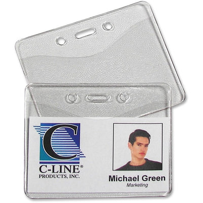 C-Line Horizontal Heavy Duty Badge Holder (CLI88607)