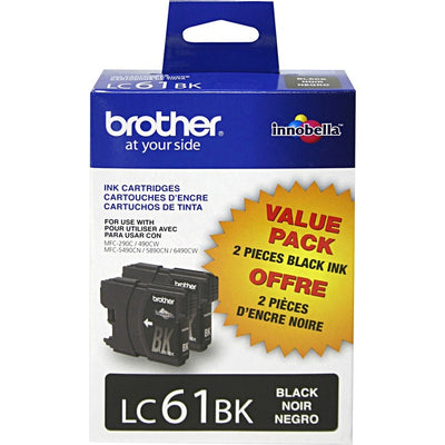 INKCART 490/5490/5890/*BLK 2PK (BRTLC612PKS)