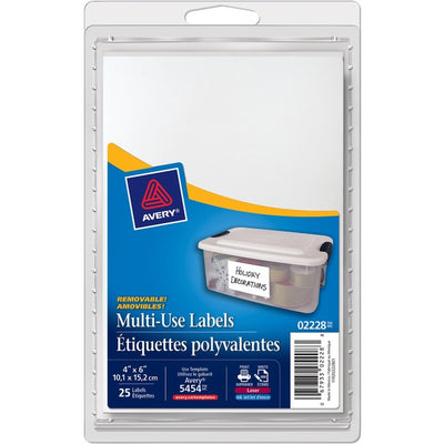 LABEL RECT*6x4    S.9664*25/BX (AVE02228)