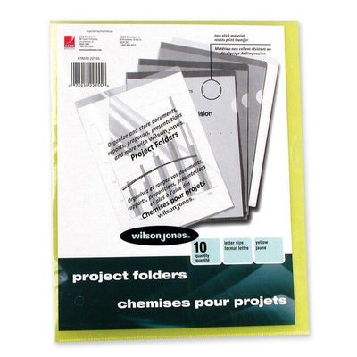 FOLDER POLY PCKT LTR*YLW*10/PK (WLJ22155)