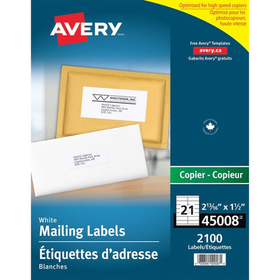 Avery&reg; Address Labelsfor Copiers, 2-13/16" x 1-1/2" (AVE45008)