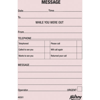 Hilroy Telephone Message Pad (HLR46501)