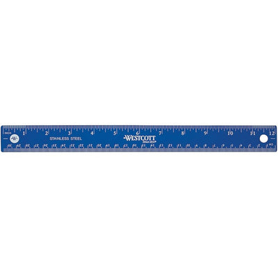 RULER STEEL 12"/30cm.COL.CARD (ACM50205)