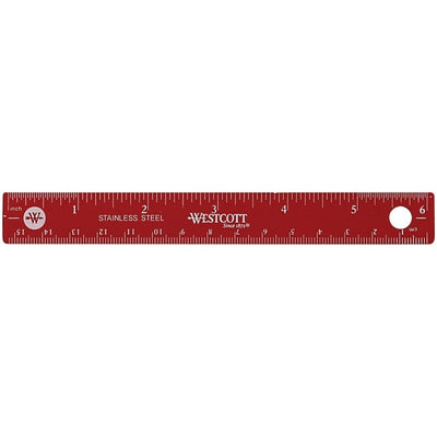 RULER STEEL 6"/15cm.COL.CARD (ACM50206)