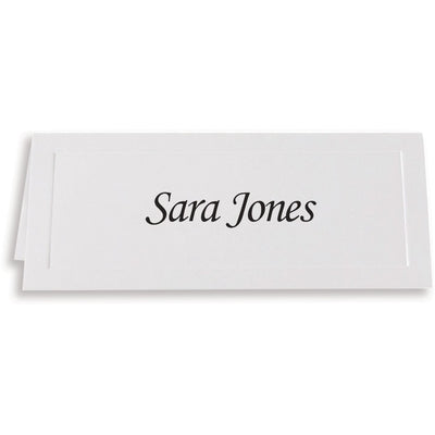 St. James&reg; Overtures&reg; Traditional Embossed Place Cards, White, Pack of 60, 71413 (FST71413)