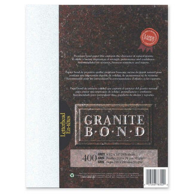 St. James&reg; Granite Bond, 24 lb Letter-Size Paper, Gray, Pack of 400, 78302 (FST78302)